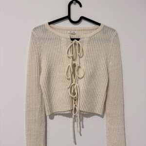 Kimchi Blue Ivory Ribbed Sweater